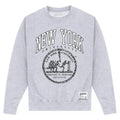 Grau meliert - Front - New York University - Sweatshirt für Herren-Damen Unisex
