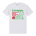 Weiß - Front - Garfield - "45 Lasagna" T-Shirt für Herren-Damen Unisex