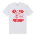 Weiß - Front - Garfield - "45 Binky Burger" T-Shirt für Herren-Damen Unisex
