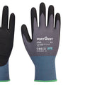 Schwarz-Grau - Back - Portwest - Herren-Damen Unisex Handschuhe "AP65 NPR Pro", Nitril