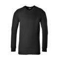 Schwarz - Front - Portwest - T-Shirt Thermisches Material für Herren  Langärmlig