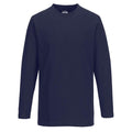 Marineblau - Front - Portwest - T-Shirt für Herren  Langärmlig