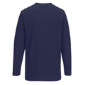 Marineblau - Back - Portwest - T-Shirt für Herren  Langärmlig