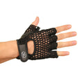 Schwarz - Back - Fitness Mad - Herren-Damen Unisex Handschuhe, Leder
