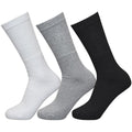 Schwarz-Grau-Weiß - Front - Exceptio - Socken für Herren-Damen Unisex - Sport(3er-Pack)