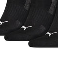 Schwarz-Weiß - Side - Puma - Sneaker-Socken gepolstert für Herren-Damen Unisex (3er-Pack)
