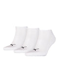 Weiß-Schwarz - Front - Puma - Sneaker-Socken gepolstert für Herren-Damen Unisex (3er-Pack)