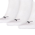 Weiß-Schwarz - Side - Puma - Sneaker-Socken gepolstert für Herren-Damen Unisex (3er-Pack)