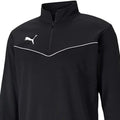 Schwarz-Weiß - Side - Puma - "TeamRISE" Trainingsjacke, mit kurzem Reißverschluss für Herren