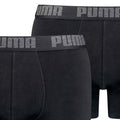 Schwarz - Side - Puma - "Basic" Boxershorts für Herren (2er-Pack)