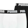 Schwarz-Weiß - Side - Puma - "Basic" Boxershorts für Herren (2er-Pack)