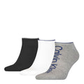 Schwarz-Grau-Weiß - Front - Calvin Klein - Sneaker-Socken für Herren (3er-Pack)