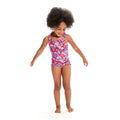 Pink-Violett - Front - Speedo - "Learn To Swim" Badeanzug Dünner Riemen für Baby-Girls  Rüschen
