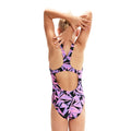 Marineblau-Pink - Back - Speedo - "Hyper Boom Medalist" Badeanzug für Mädchen