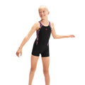 Schwarz-Pink - Back - Speedo - Body mit Bein Verkleidet für Mädchen