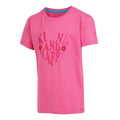 Flamingo-Rosa - Side - Regatta - "Bosley VII" T-Shirt für Kinder