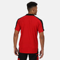 Rot-Schwarz - Side - Regatta Herren Poloshirt Contrast Coolweave
