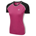 Kräftiges Pink-Schwarz - Side - Dare 2B - "Fixate" T-Shirt für Damen