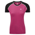 Kräftiges Pink-Schwarz - Front - Dare 2B - "Fixate" T-Shirt für Damen