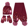Beeren Pink -Herbstfarben - Front - Regatta - Hut-, Schal- und Handschuh-Set Bommel