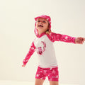 Pink Fusion-Weiß - Back - Regatta - Hautausschlagschutz Set für Kinder