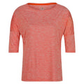 Neon-Pfirsichfarben - Front - Regatta - "Pulser II" T-Shirt für Damen 3-4 Ärmel