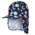 Marineblau - Front - Regatta - "Sunshade" Kappe mit Nackenschutz für Kinder