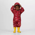 Beeren Pink -Herbstfarben - Close up - Regatta - "Pobble" Regenanzug für Kinder