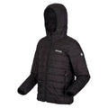 Schwarz - Side - Regatta - "Hillpack" Jacke mit Kapuze für Kinder