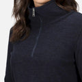 Marineblau-Schwarz - Close up - Regatta - "Kizmitt" Fleece-Oberteil mit halbem Reißverschluss für Damen