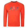 Leuchtend Rot - Front - Dare 2B - "Righteous III" T-Shirt für Herren  Langärmlig
