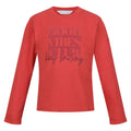 Mineral Rot - Front - Regatta - "Wenbie III Good Vibes Club" T-Shirt für Kinder  Langärmlig