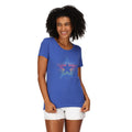 Glänzend Blau - Close up - Regatta - "Filandra VII" T-Shirt für Damen
