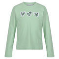 Ruhig Grün - Front - Regatta - "Wenbie III" T-Shirt für Kinder  Langärmlig