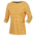 Mango Gelb-Weiß - Side - Regatta - "Bayla" T-Shirt für Damen  3-4 Ärmel