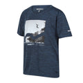 Blau meliert - Side - Regatta - "Alvarado VII" T-Shirt für Kinder
