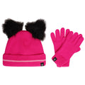 Pink-Zuckerwatte - Front - Dare 2B - "Brighten" Hut- und Handschuh-Set Flauschig für Kinder