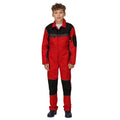 Rot-Schwarz - Side - Regatta - Jumpsuit Schnappverschluss für Kinder