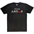 Schwarz-Weiß-Rot - Front - Star Wars - "Andor" T-Shirt für Herren-Damen Unisex