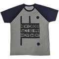 Grau-Marineblau - Front - New Order - "Movement" T-Shirt für Herren-Damen Unisex  Raglanärmel