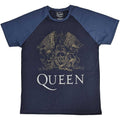 Marineblau-Jeansblau - Front - Queen - T-Shirt für Herren-Damen Unisex  Raglanärmel