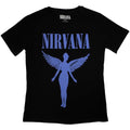 Schwarz-Blau - Front - Nirvana - "Angelic Mono" T-Shirt für Damen