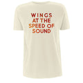 Sand - Front - Paul McCartney - "Wings At The Speed Of Sound" T-Shirt für Herren-Damen Unisex