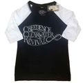 Schwarz-Weiß - Front - Creedence Clearwater Revival - T-Shirt Logo für Damen Raglanärmel