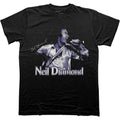 Schwarz - Front - Neil Diamond - "Singing" T-Shirt für Herren-Damen Unisex