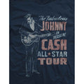 Marineblau - Side - Johnny Cash - "All Star Tour" T-Shirt für Herren-Damen Unisex