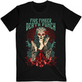 Schwarz - Front - Five Finger Death Punch - "Lady Muerta" T-Shirt für Herren-Damen Unisex