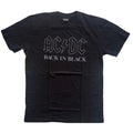 Schwarz - Front - AC-DC - "Back In Black" T-Shirt für Herren-Damen Unisex