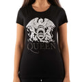Schwarz - Front - Queen - "Diamante" T-Shirt für Damen