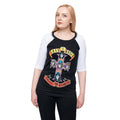Schwarz-Weiß - Front - Guns N Roses - "Appetite For Destruction" T-Shirt für Damen Raglanärmel